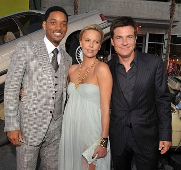 Will Smith, Charlize Theron and Jason Bateman at event of Hancock