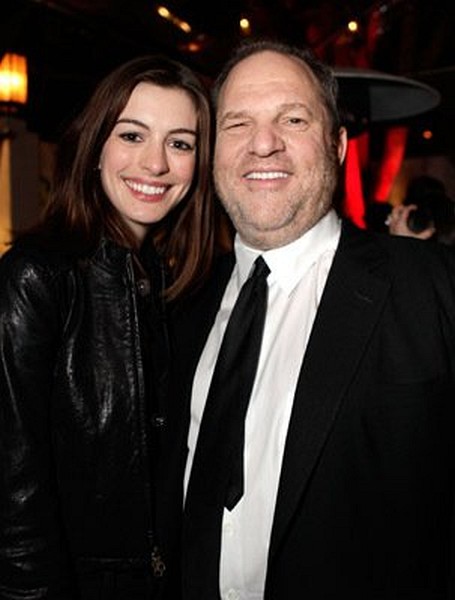 Anne Hathaway and Harvey Weinstein