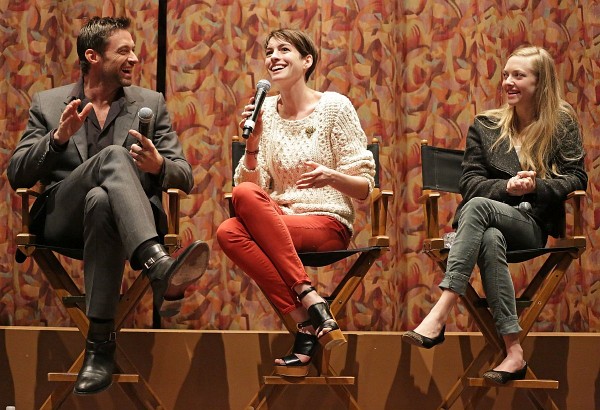 Anne Hathaway, Hugh Jackman and Amanda Seyfried at event of Les Misérables