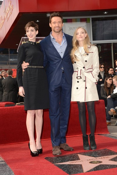 Anne Hathaway, Hugh Jackman and Amanda Seyfried