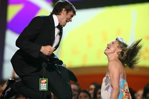 Photo: Cameron Diaz and Ashton Kutcher at event of Nickelodeon Kids' Choice Awards 2008