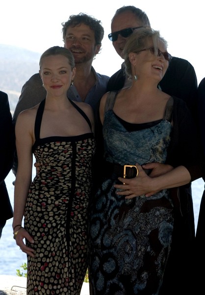 Colin Firth, Meryl Streep and Amanda Seyfried at event of Mamma Mia!