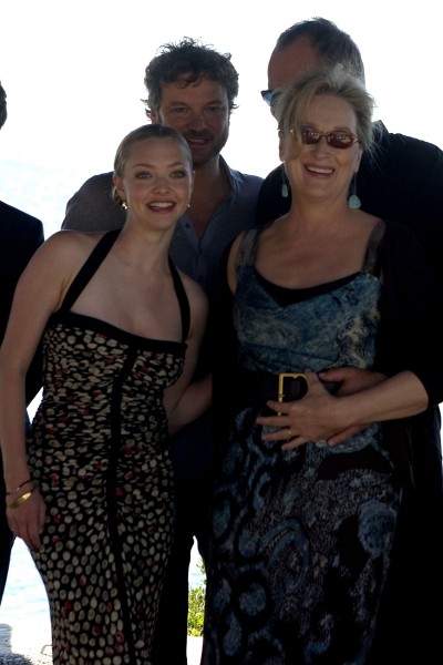 Colin Firth, Meryl Streep and Amanda Seyfried at event of Mamma Mia!