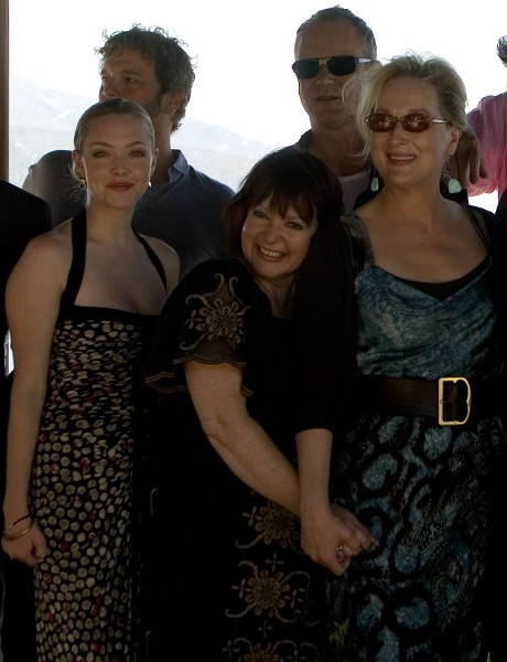 Colin Firth, Meryl Streep, Catherine Johnson and Amanda Seyfried at event of Mamma Mia!