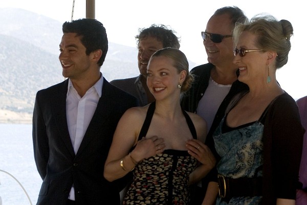 Colin Firth, Meryl Streep, Dominic Cooper and Amanda Seyfried at event of Mamma Mia!