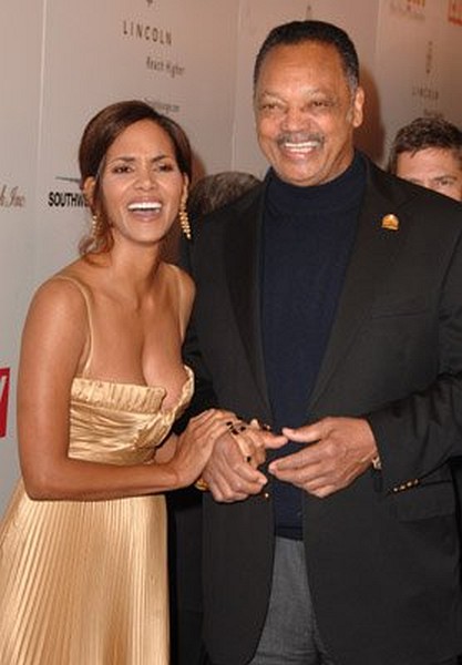 Halle Berry and Jesse Jackson