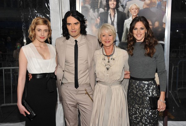 Helen Mirren, Jennifer Garner, Russell Brand and Greta Gerwig at event of Arthur