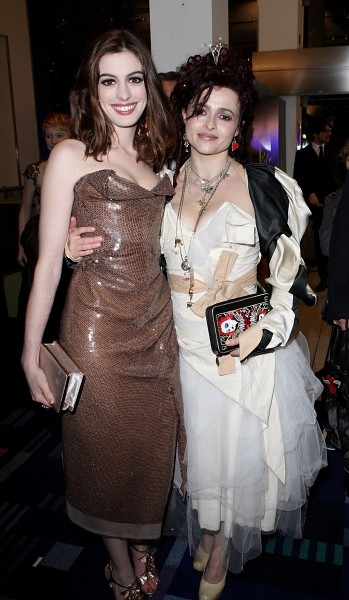 Helena Bonham Carter and Anne Hathaway at event of Alice in Wonderland