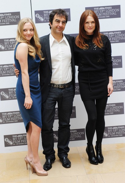 Julianne Moore, Atom Egoyan and Amanda Seyfried
