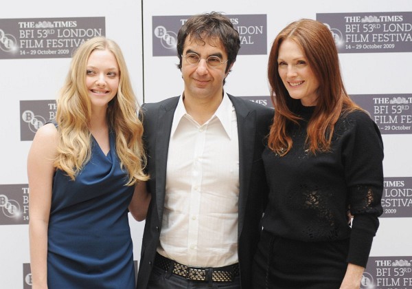 Julianne Moore, Atom Egoyan and Amanda Seyfried