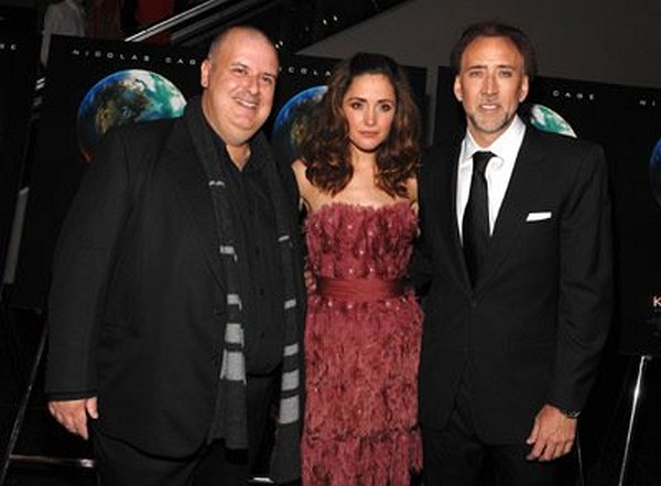 Nicolas Cage, Alex Proyas and Rose Byrne at event of Knowing