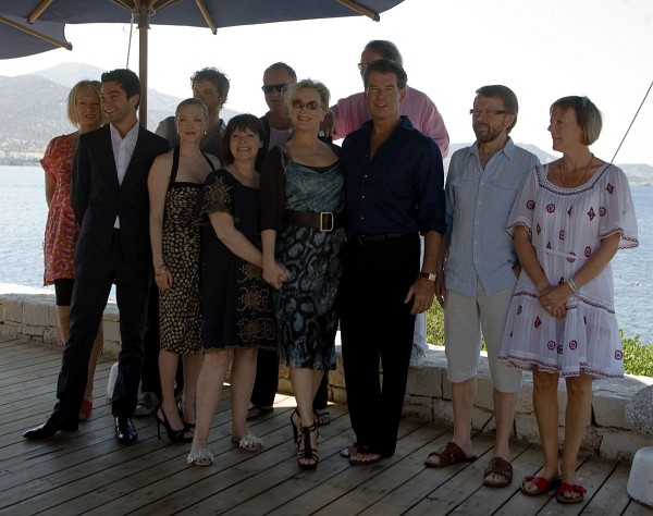 Pierce Brosnan, Colin Firth, Meryl Streep, Catherine Johnson, Dominic Cooper and Amanda Seyfried at event of Mamma Mia!