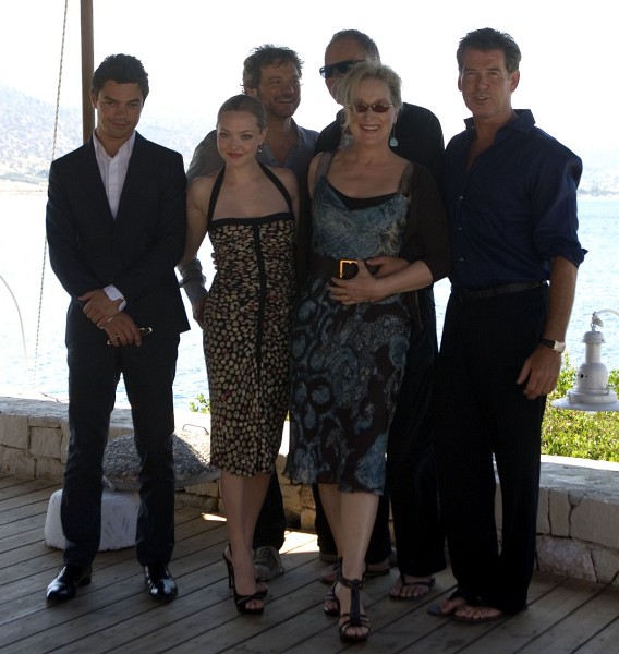 Pierce Brosnan, Colin Firth, Meryl Streep, Dominic Cooper and Amanda Seyfried at event of Mamma Mia!