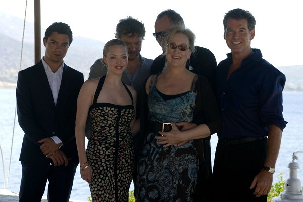 Pierce Brosnan, Colin Firth, Meryl Streep, Dominic Cooper and Amanda Seyfried at event of Mamma Mia!