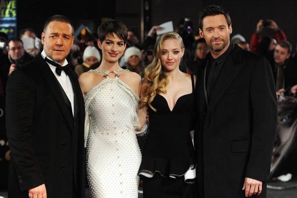 Russell Crowe, Anne Hathaway, Hugh Jackman and Amanda Seyfried at event of Les Misérables