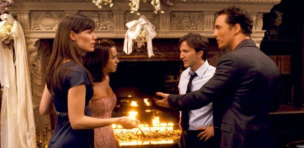 Still of Matthew McConaughey, Lacey Chabert, Jennifer Garner and Breckin Meyer in Ghosts of Girlfriends Past