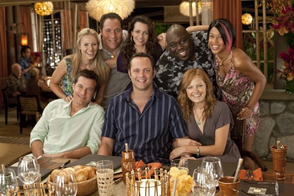 Still of Vince Vaughn, Jason Bateman, Kristin Davis, Malin Akerman, Kristen Bell, Jon Favreau, Faizon Love and Kali Hawk in Couples Retreat