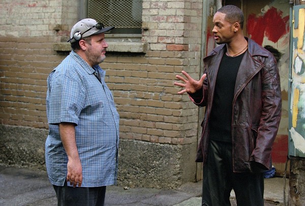 Still of Will Smith and Alex Proyas in I, Robot