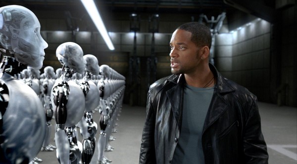 Still of Will Smith and Joanna Capitano in I, Robot