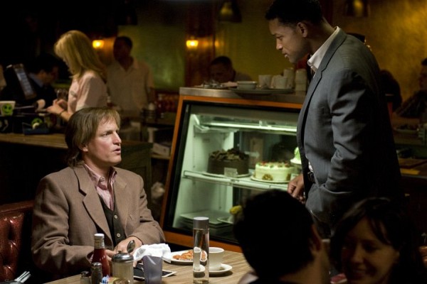 Still of Will Smith and Woody Harrelson in Seven Pounds