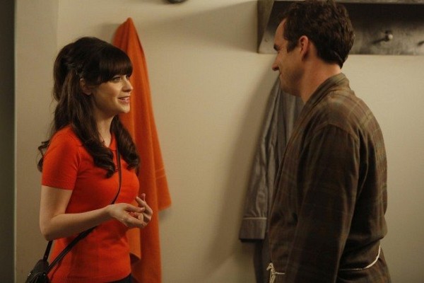 Still of Zooey Deschanel and David Walton in New Girl