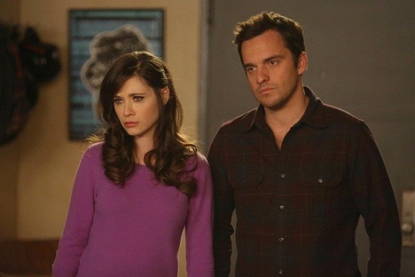 Still of Zooey Deschanel and Jake Johnson in New Girl