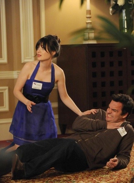 Still of Zooey Deschanel and Jake Johnson in New Girl