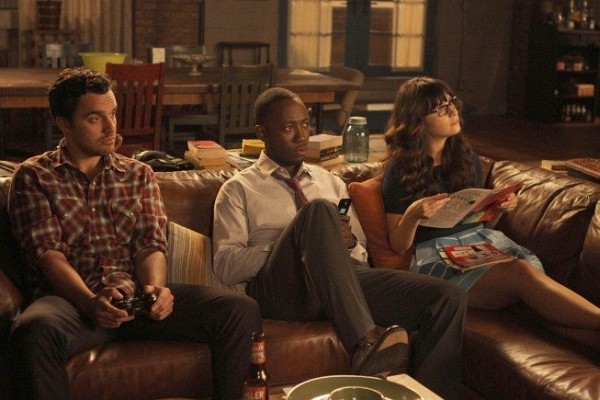 Still of Zooey Deschanel and Jake Johnson in New Girl