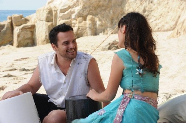 Still of Zooey Deschanel and Jake Johnson in New Girl