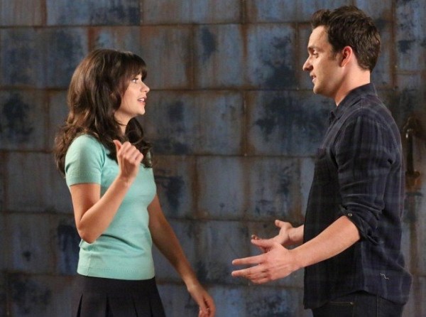Still of Zooey Deschanel and Jake Johnson in New Girl