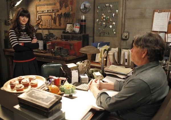 Still of Zooey Deschanel and Jeff Kober in New Girl