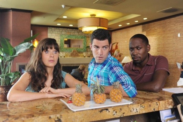 Still of Zooey Deschanel, Max Greenfield and Lamorne Morris in New Girl