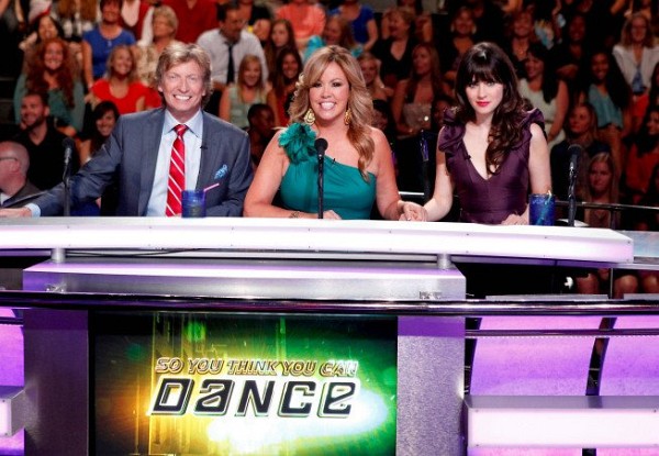 Still of Zooey Deschanel, Nigel Lythgoe and Mary Murphy in So You Think You Can Dance