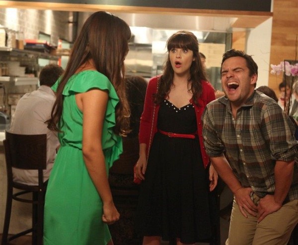 Still of Zooey Deschanel, Patrick Wymore, Hannah Simone and Jake Johnson in New Girl