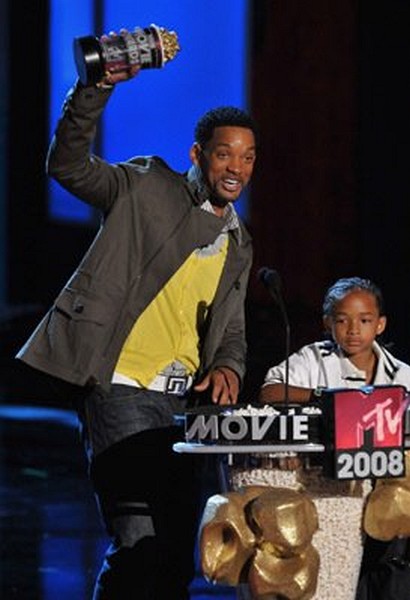 Will Smith and Jaden Smith at event of 2008 MTV Movie Awards