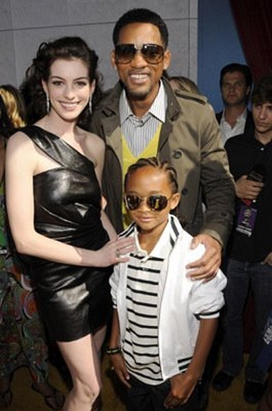 Will Smith, Anne Hathaway and Jaden Smith at event of 2008 MTV Movie Awards