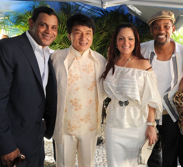 Will Smith, Jackie Chan and Sammy Sosa at event of The Karate Kid