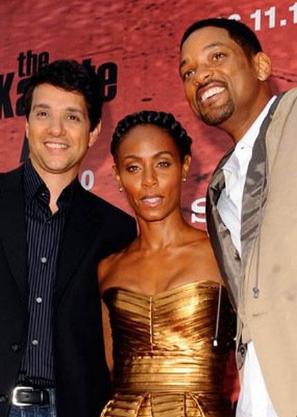 Will Smith, Jada Pinkett Smith and Ralph Macchio at event of The Karate Kid