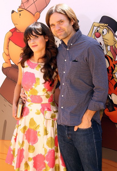 Zooey Deschanel and Benjamin Gibbard at event of Winnie the Pooh