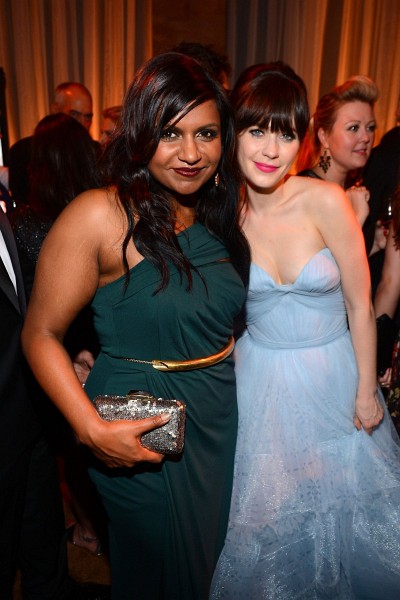 Zooey Deschanel and Mindy Kaling at event of The 64th Primetime Emmy Awards