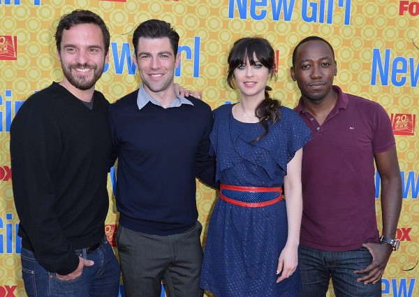 Zooey Deschanel, Max Greenfield, Lamorne Morris and Jake Johnson at event of New Girl