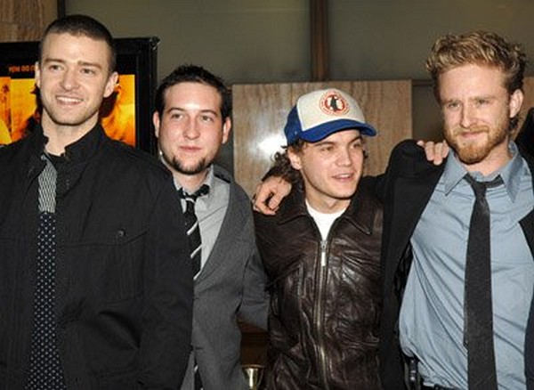Ben Foster, Justin Timberlake, Emile Hirsch and Chris Marquette at event of Alpha Dog