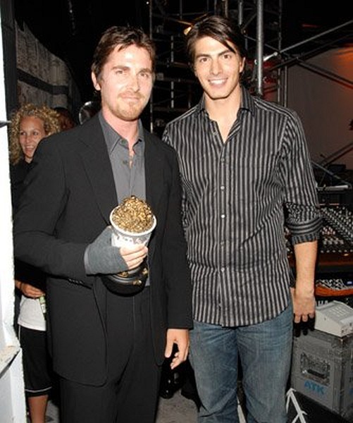 Christian Bale and Brandon Routh at event of 2006 MTV Movie Awards