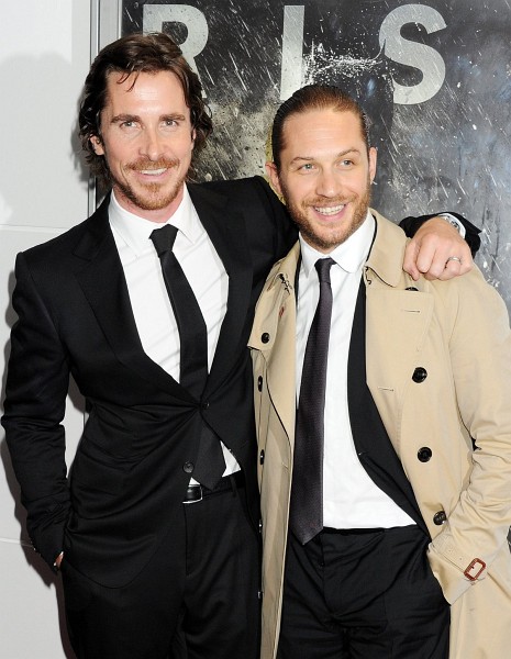 Christian Bale and Tom Hardy at event of The Dark Knight Rises