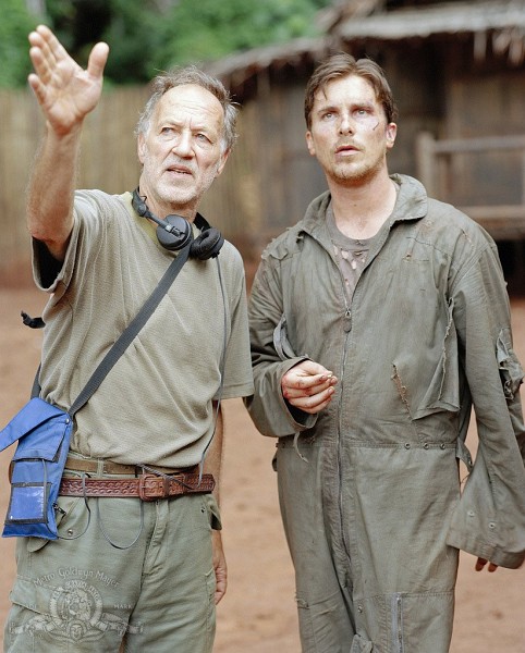 Christian Bale and Werner Herzog in Rescue Dawn