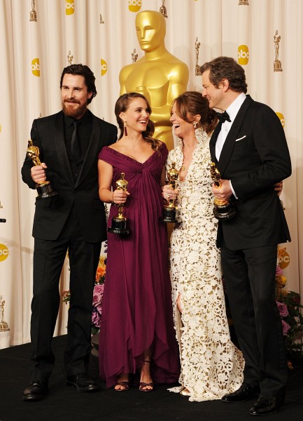 Colin Firth, Natalie Portman, Christian Bale and Melissa Leo