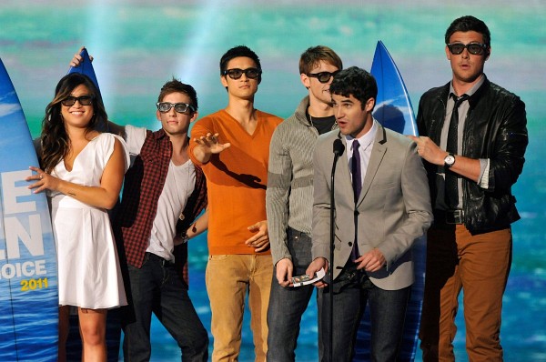Cory Monteith, Darren Criss, Jenna Ushkowitz and Chord Overstreet at event of Teen Choice 2011