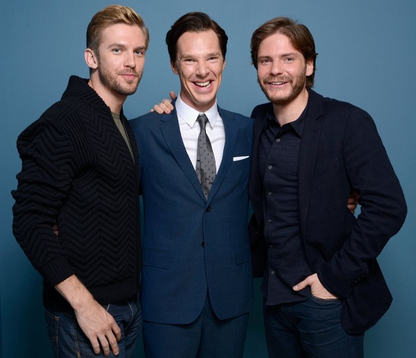 Daniel Brühl, Benedict Cumberbatch and Dan Stevens at event of The Fifth Estate