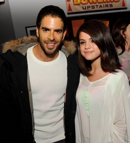 Eli Roth and Selena Gomez at event of The Thing