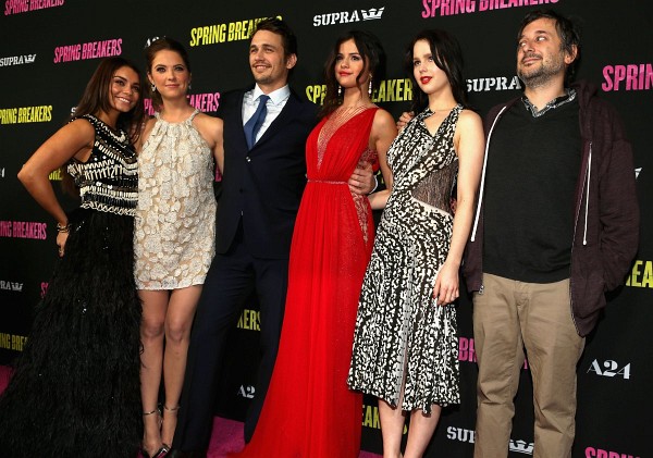 Harmony Korine, James Franco, Vanessa Hudgens, Selena Gomez, Ashley Benson and Rachel Korine at event of Spring Breakers